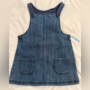 Carter's Denim Overall Pinafore in Classic Blue